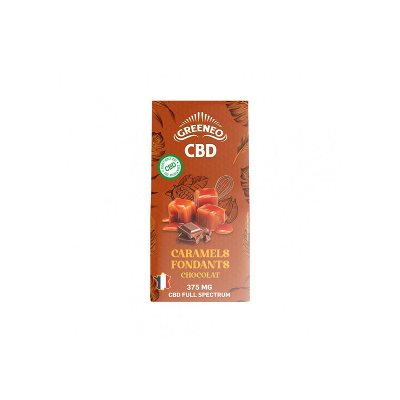 Caramels fondants au chocolat et au CBD – 375 mg (Greeneo)