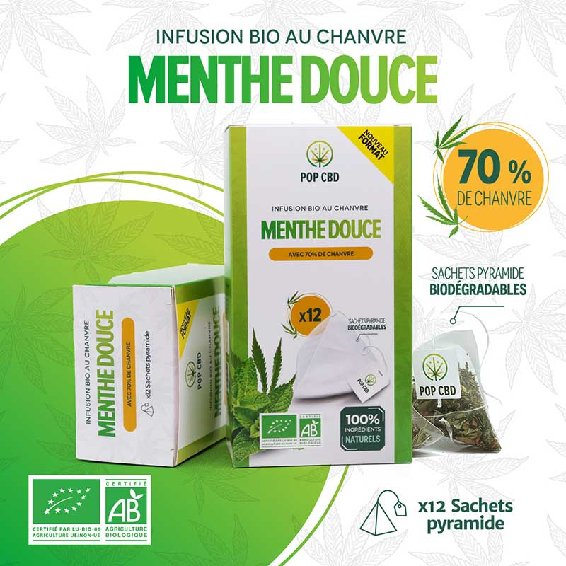 Infusion bio au chanvre Menthe Douce