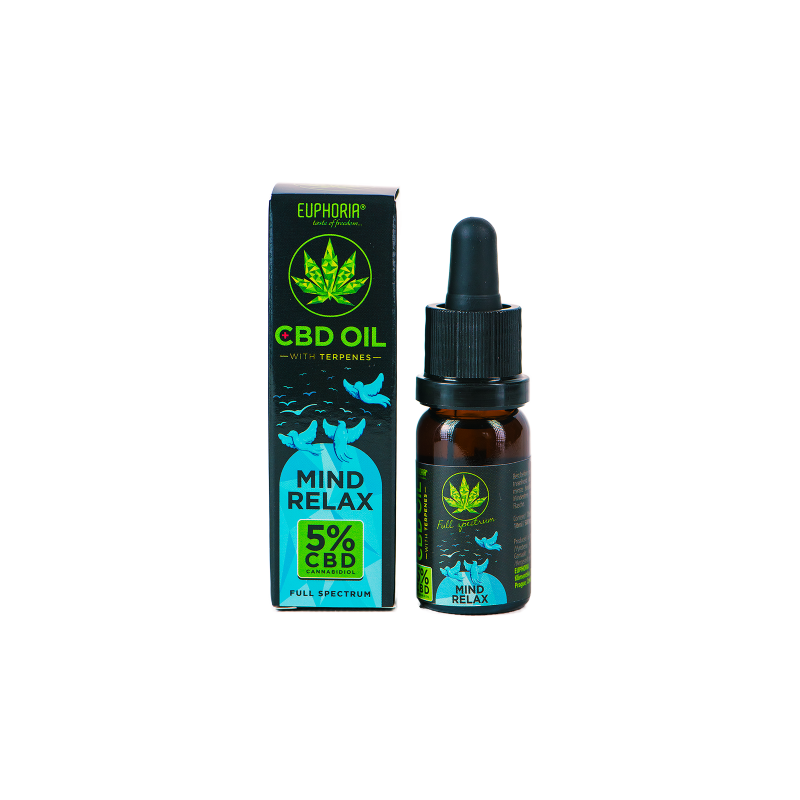 Huile de CBD 5 % avec terpènes « Mind Relax » (EUPHORIA)