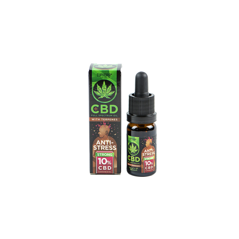 Huile de CBD 10 % avec terpènes « Antistress » (EUPHORIA)