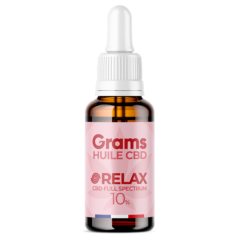 Huile de CBD 10 % - Relax Anti-Stress (« Chill ») - GRAMS