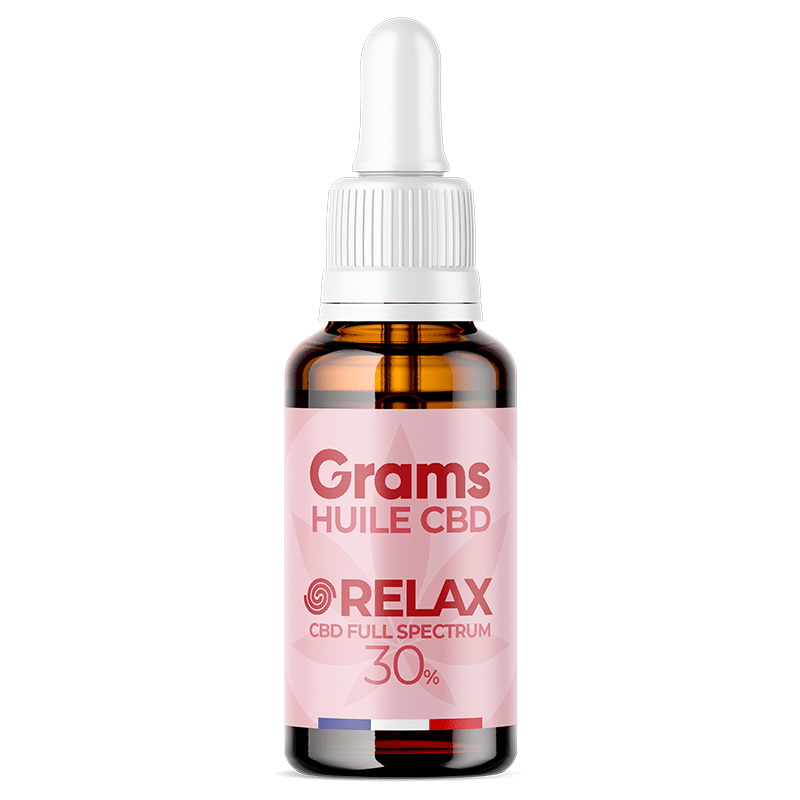 Huile CBD 30 % - Relax Anti-stress - Spectre Complet (GRAMS)