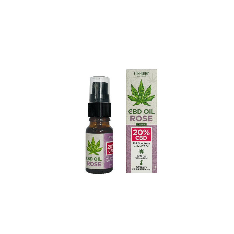 Huile de CBD 20% à la rose - Euphoria - 10ml