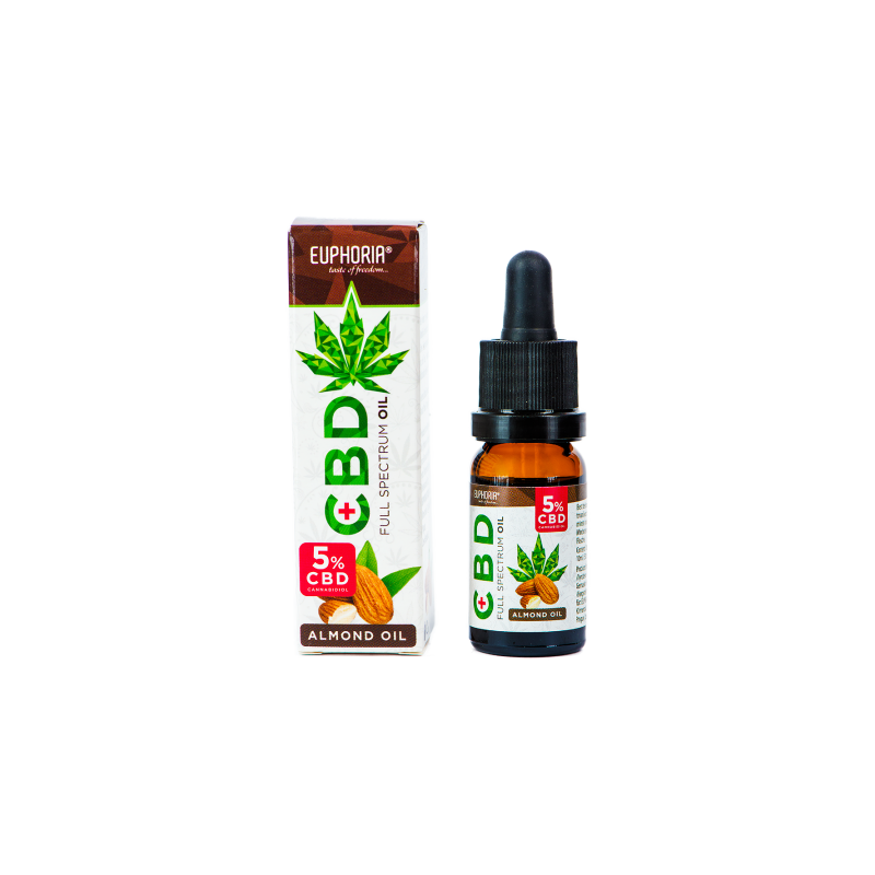 Huile de CBD 5% avec amande - Euphoria - 10ml