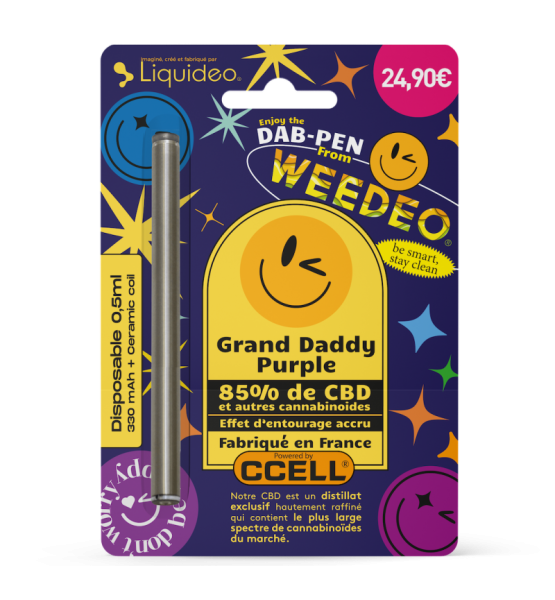 Vape Pen jetable 85% CBD - Grand Daddy Purple