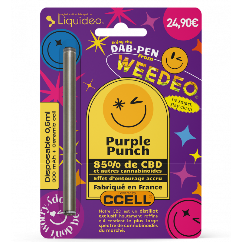 Vape Pen jetable 85% CBD - Purple Punch - 0,5ml