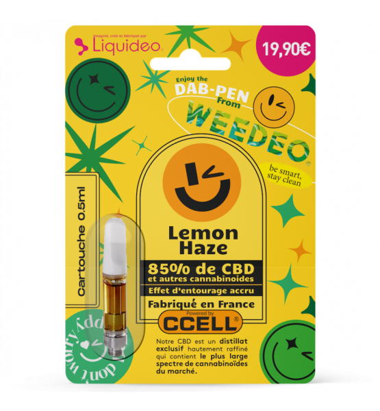 Cartouche 85% CBD - Lemon Haze - Weedeo - 0,5ml