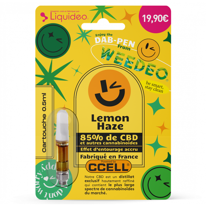 Cartouche 85% CBD - Lemon Haze - Weedeo - 0,5ml