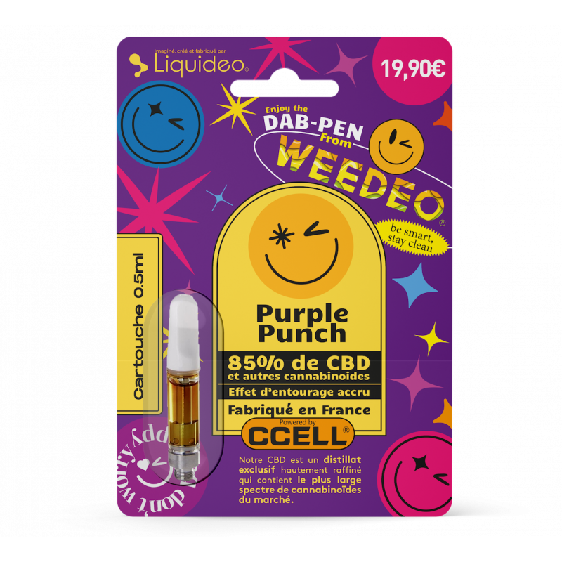 Cartouche 85% CBD - Purple Punch - Weedeo - 0,5ml