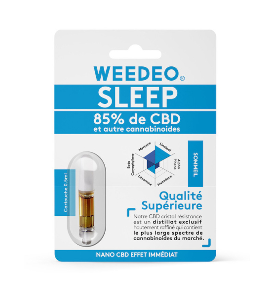 Cartouche 85% CBD - Effet Sommeil - Weedeo - 0,5ml