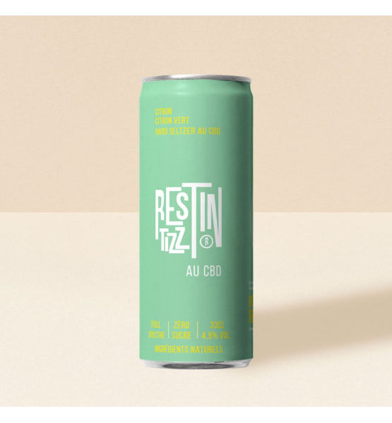 Hard Seltzer au CBD Full Spectrum citron vert en canette