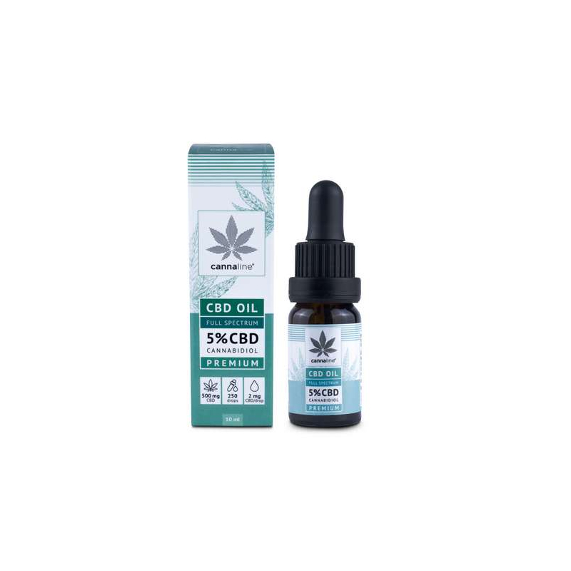 Huile de CBD Premium 5 % (500 mg) - Cannaline