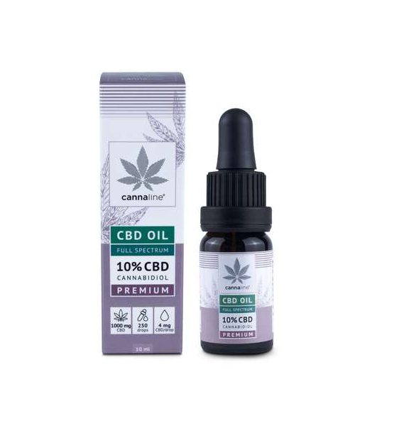 Huile de CBD Premium 10 % (1 000 mg) - Cannaline