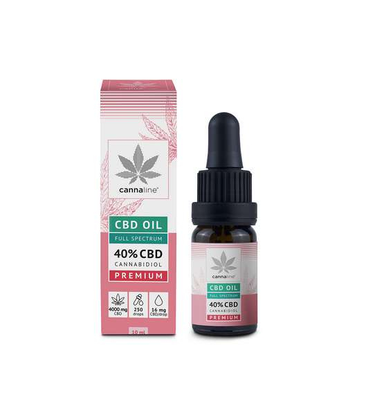 Huile de CBD Premium 40 % (4 000 mg) - Cannaline