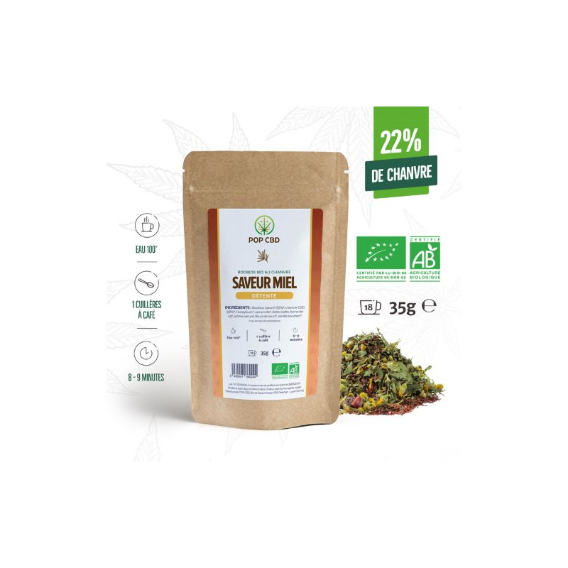 Organic herbal tea Rooibos Honey 22%.