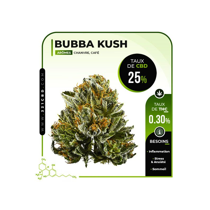 CBD-Blüte Bubba Kush Indoor (25 %)