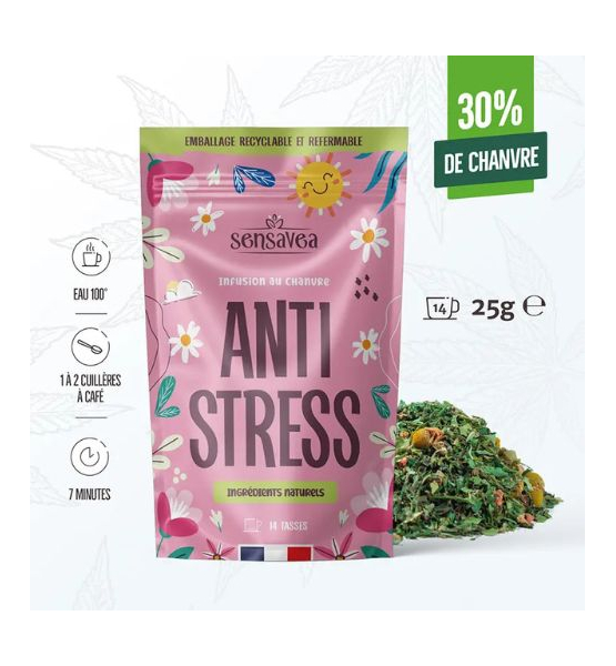 Infusion bio Anti Stress au CBD et fleurs de tilleul