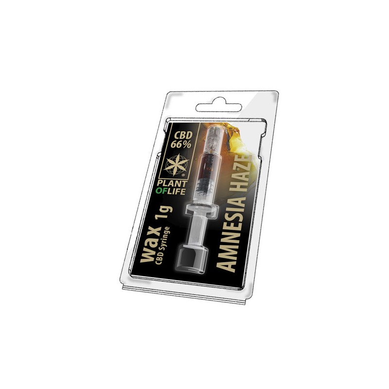 CBD Wax Amnesia Haze 66% 1ML Plant of Life