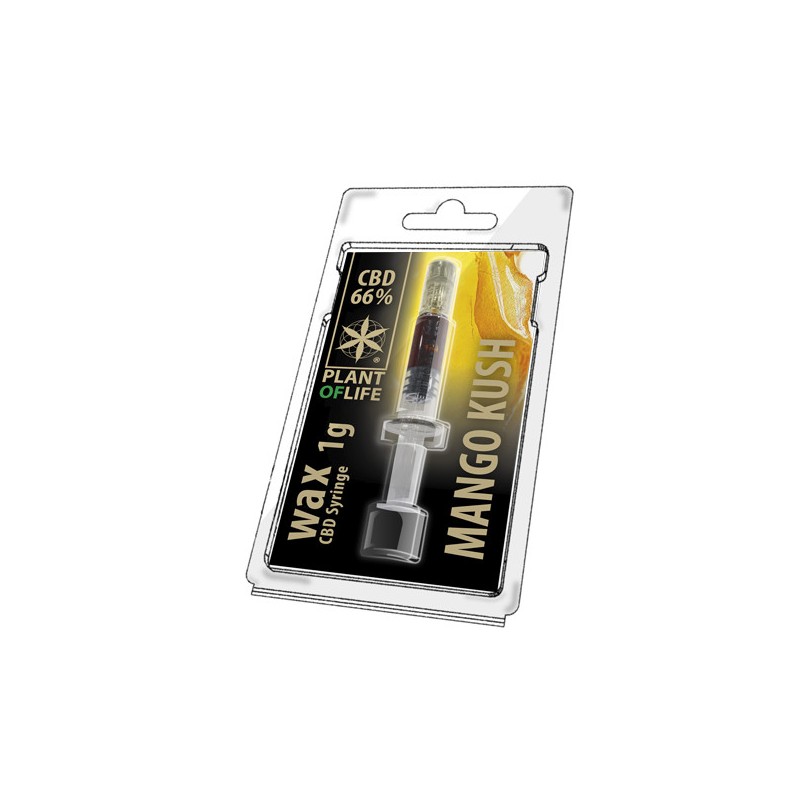 CBD Wachs Mango Kush 66% 1ML Pflanze des Lebens