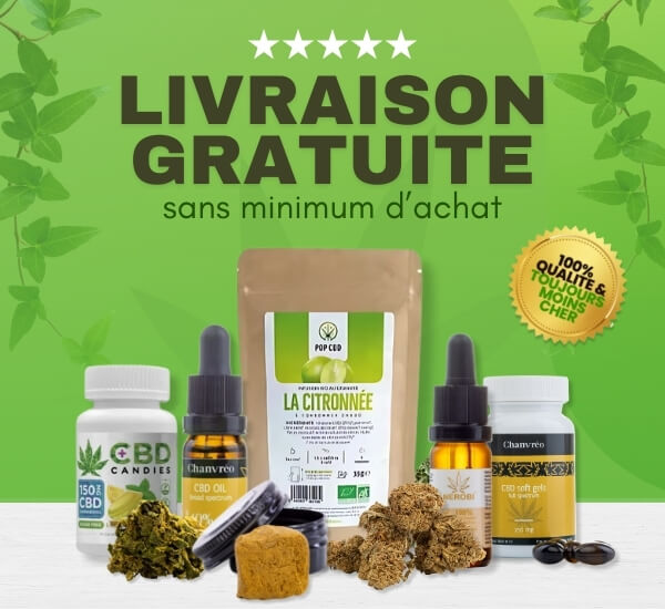 Leader du CBD en ligne, Livré Gratuitement